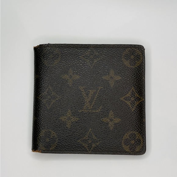 Louis Vuitton Vintage Slim Marco Bi-Fold Wallet | Brown Monogram | Mens | Used | - Picture 1 of 16
